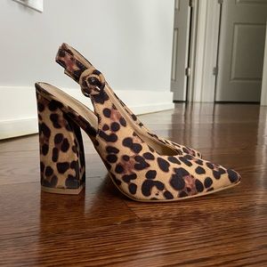 raid leopard print block heels